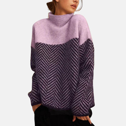 Aria | Herringbone Knit Sweater