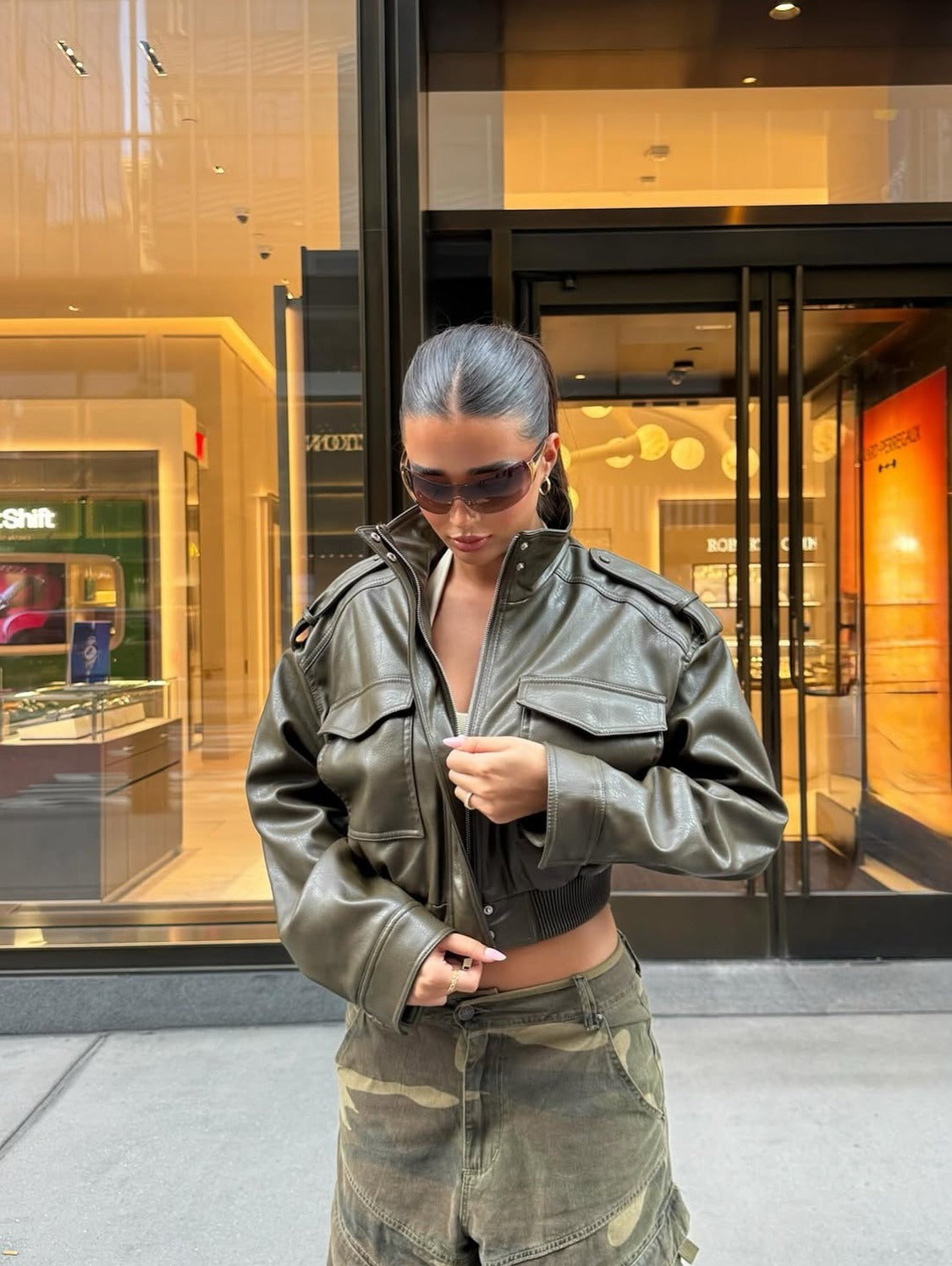 Lea | Biker Twill Jacket