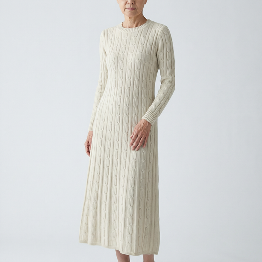 Vivienne | Elegant Long-Sleeve Midi Dress
