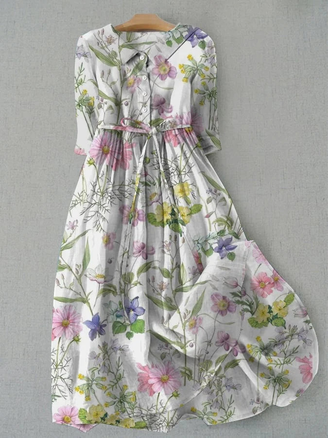 Rosalie | Botanical A-Line Dress