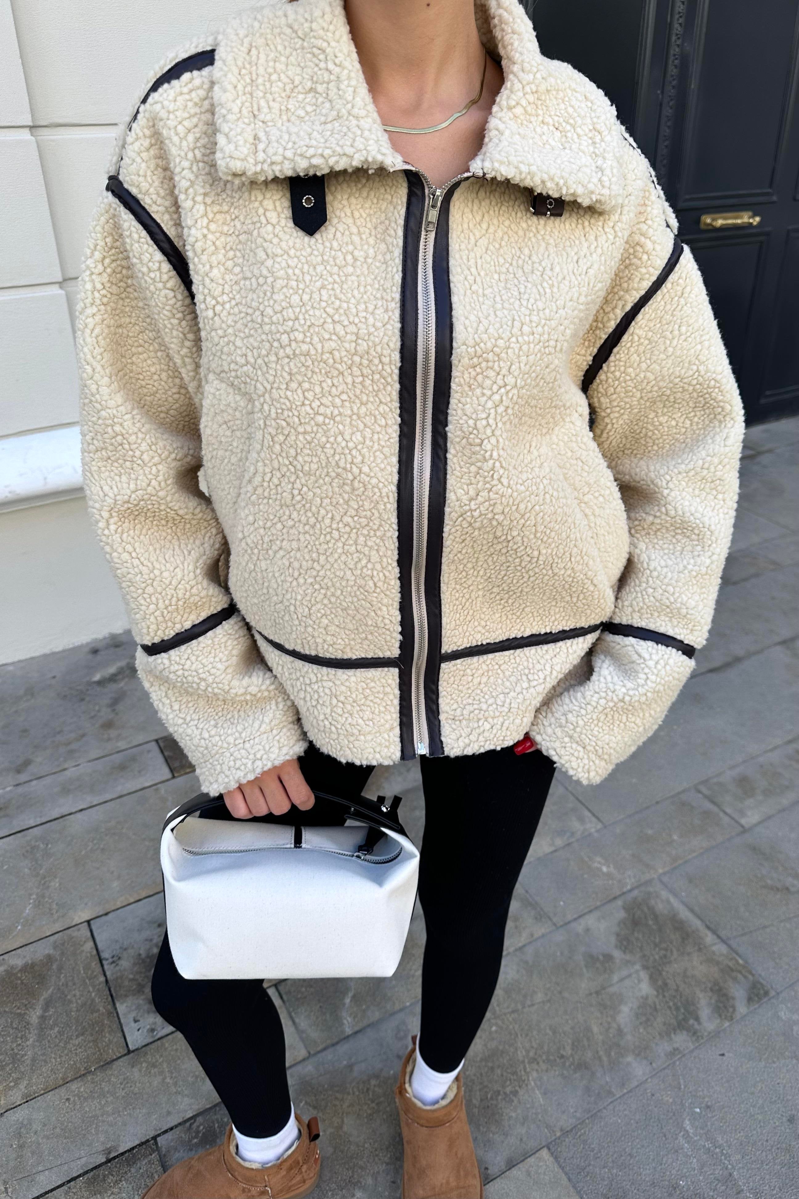 Iris | Contrast Shearling Jacket