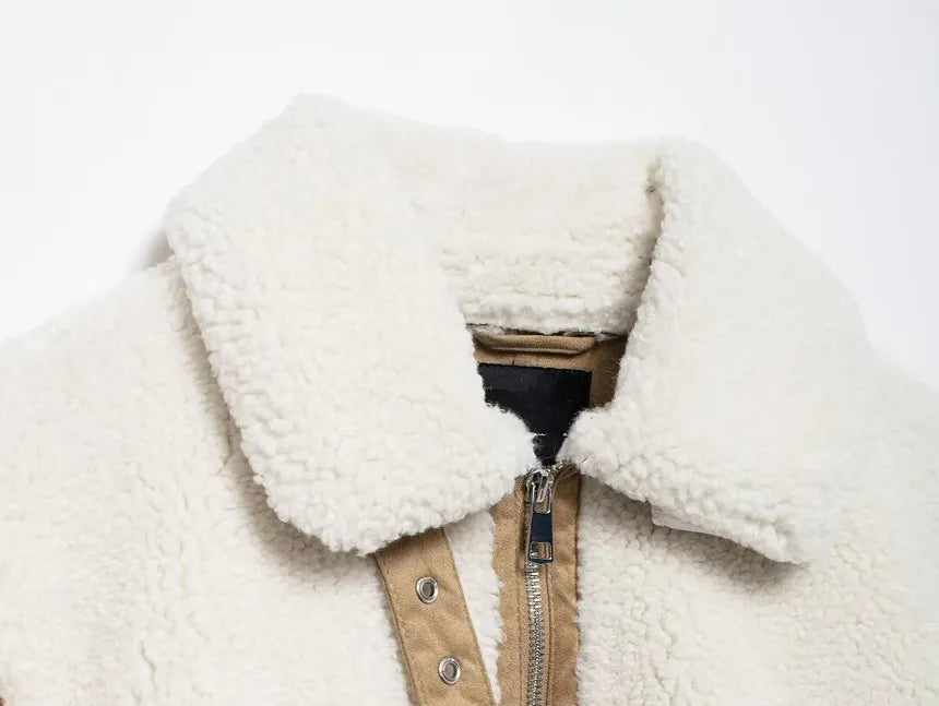 Iris | Contrast Shearling Jacket
