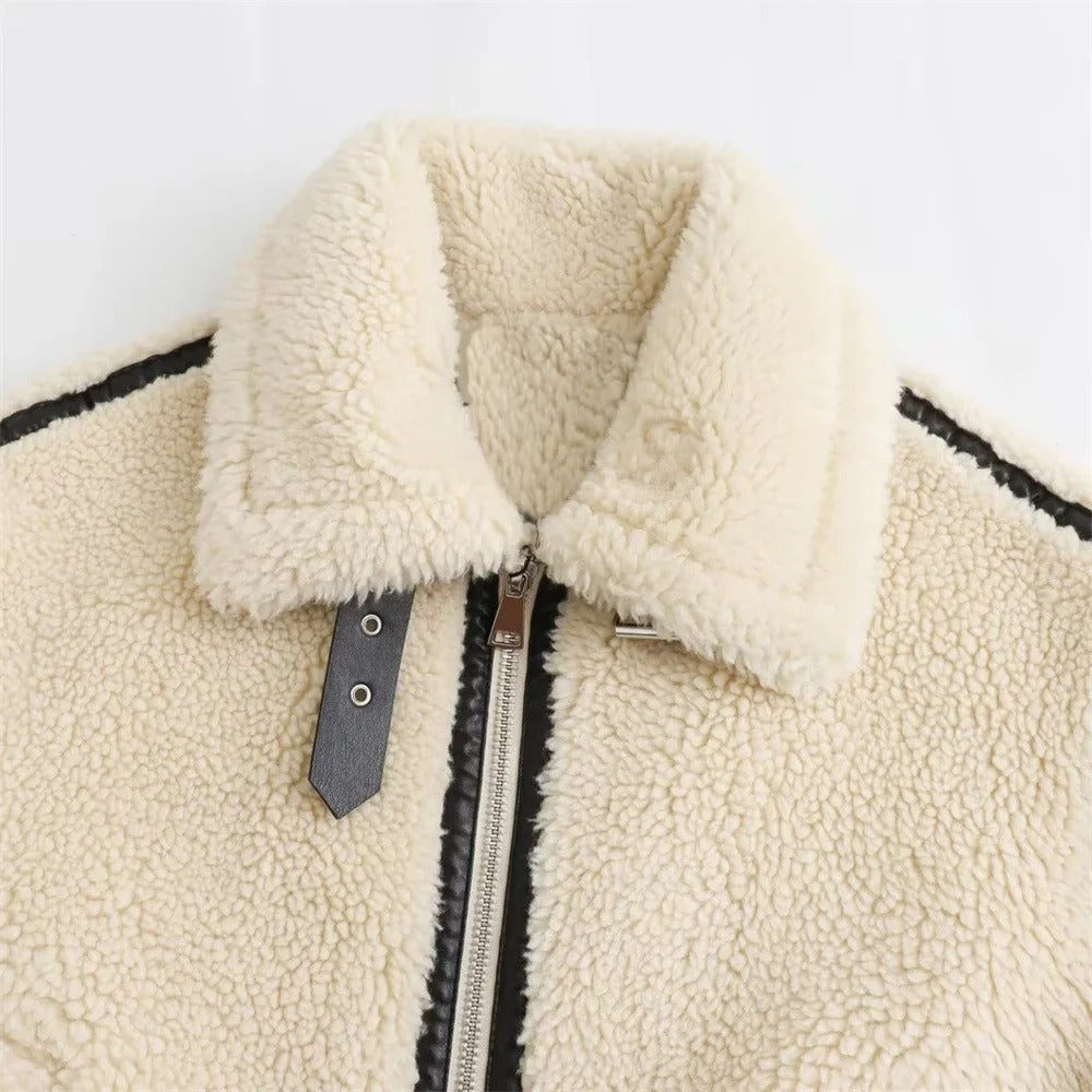 Iris | Contrast Shearling Jacket