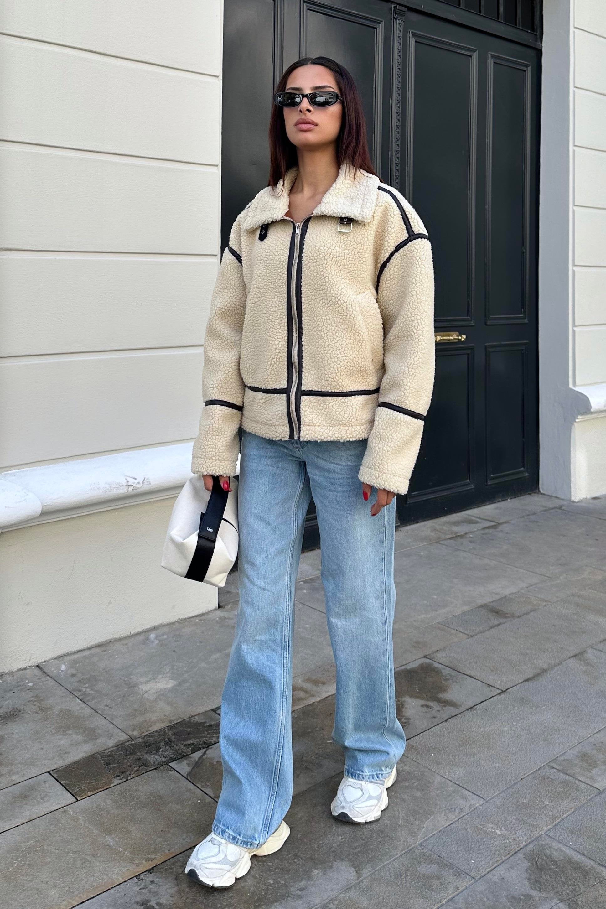 Iris | Contrast Shearling Jacket