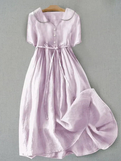 Celeste | Cotton-Linen Classic Dress