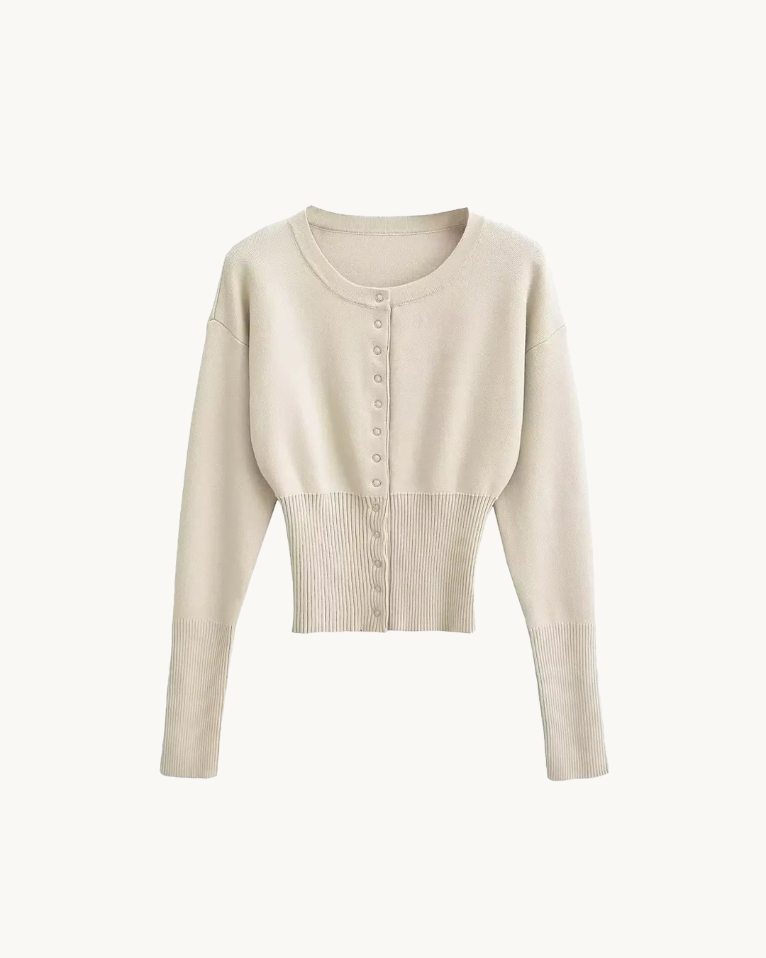 Nola | Ribbed Button Cardigan