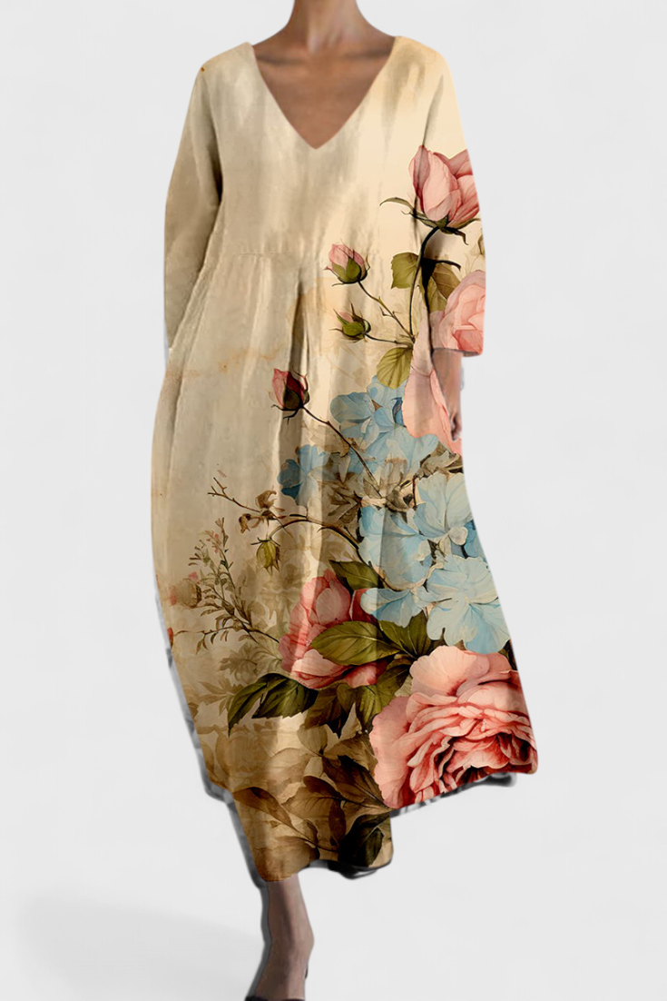 Evangeline | V-Neck Maxi Dress