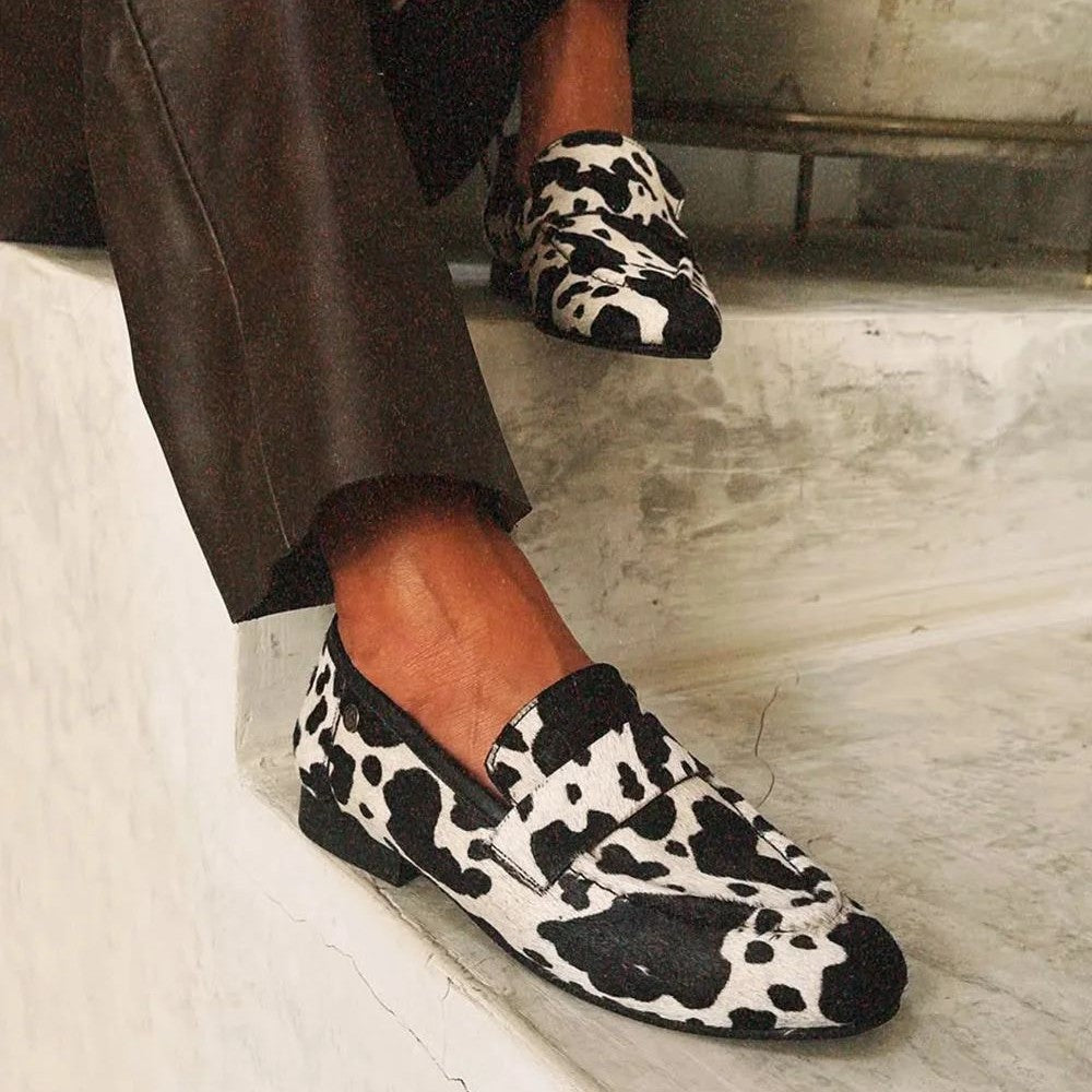 Noelle | Animal Print Statement Loafers