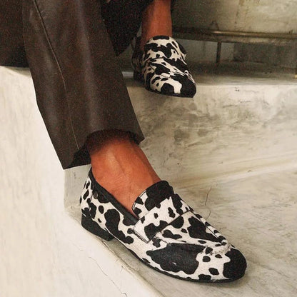 Noelle | Animal Print Statement Loafers