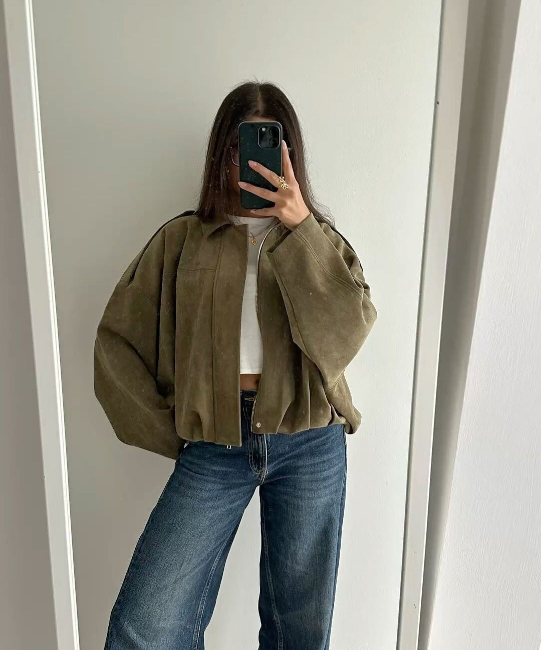 Rumi | Minimal Suede Jacket