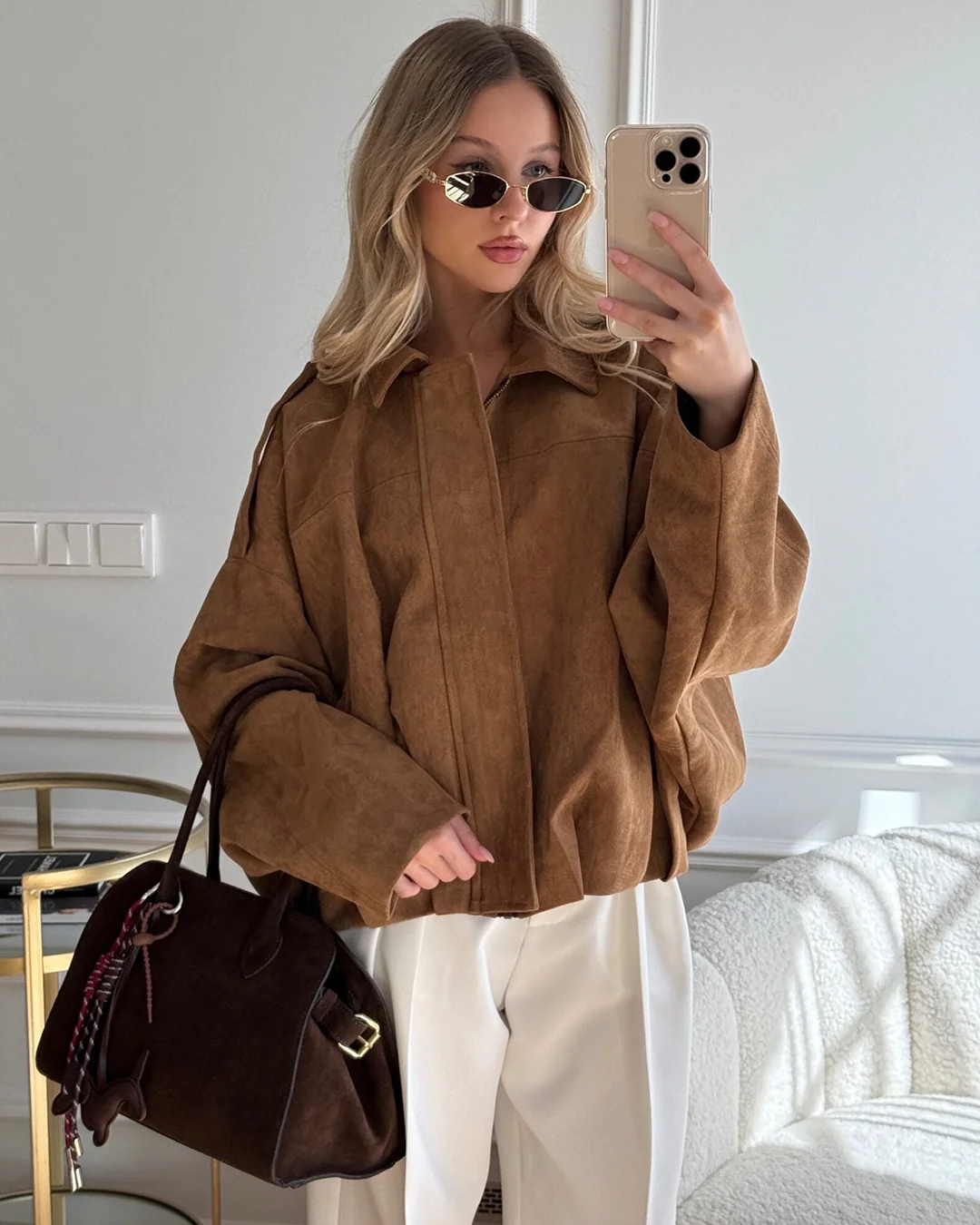 Rumi | Minimal Suede Jacket