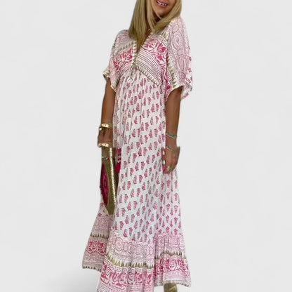 Serena | Bohemian Print Maxi Dress