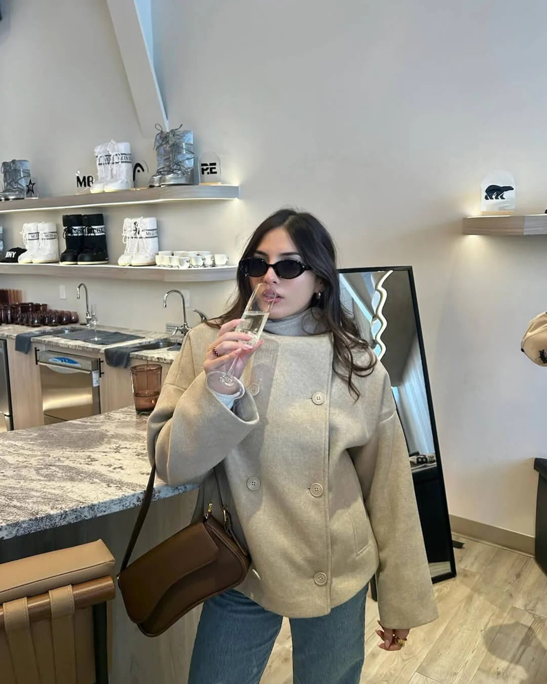 Tara | Cozy High-Neck Coat