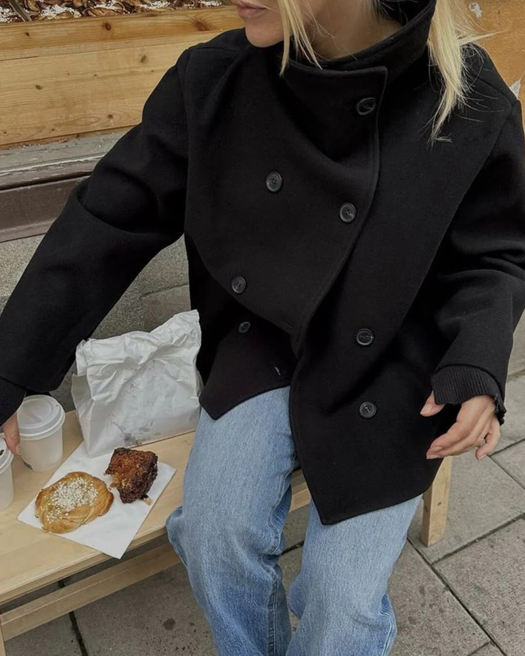 Tara | Cozy High-Neck Coat