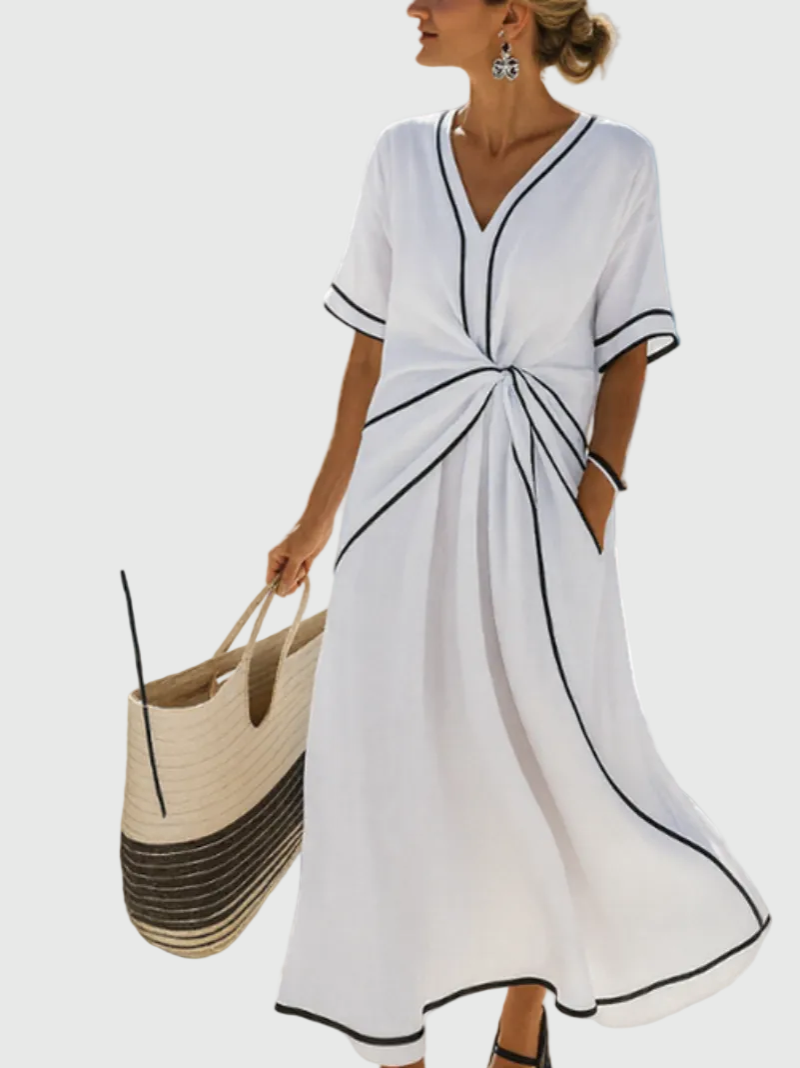 Marina | Coastal Draped Maxi Dress