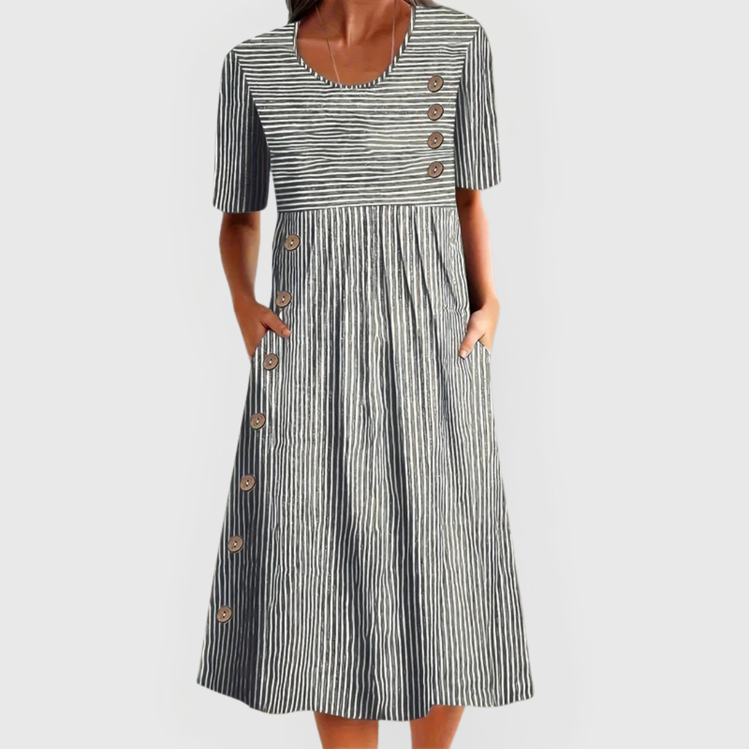 Estelle | Striped Midi Dress