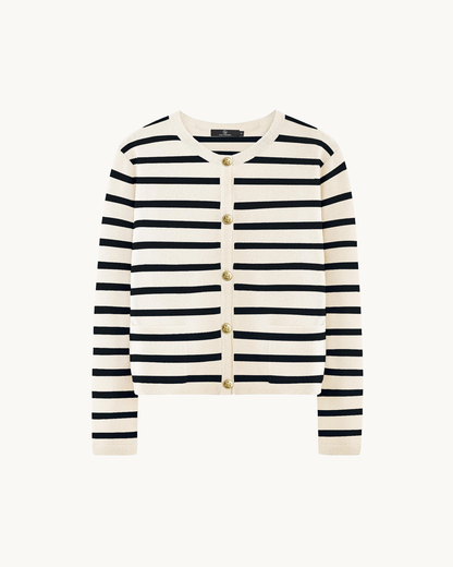 Yara | Parisian Stripe Cardigan
