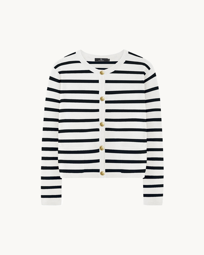 Yara | Parisian Stripe Cardigan
