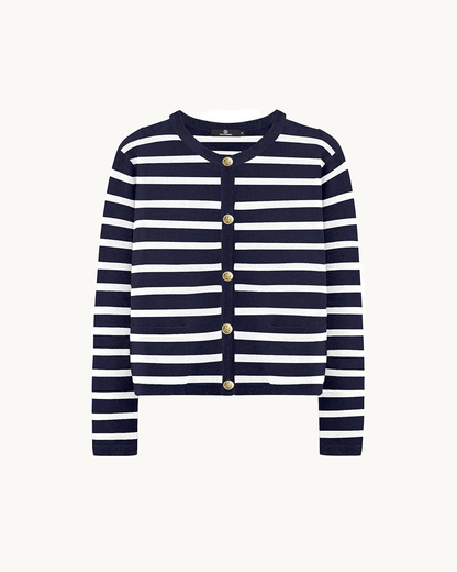 Yara | Parisian Stripe Cardigan