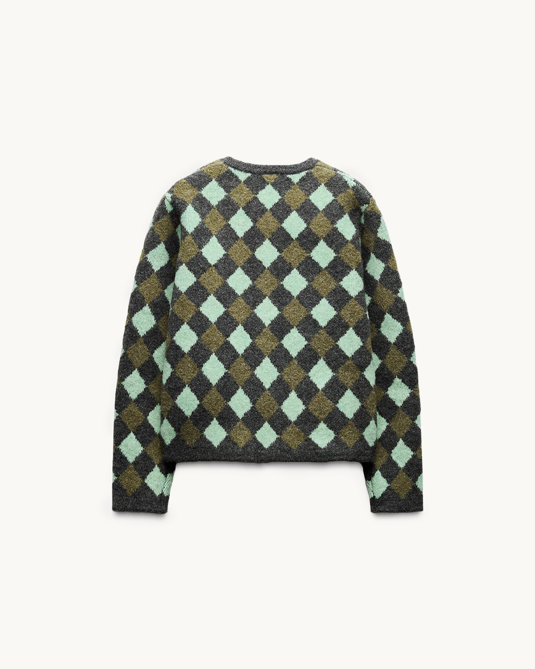 Zeni | Check Knit Cardigan