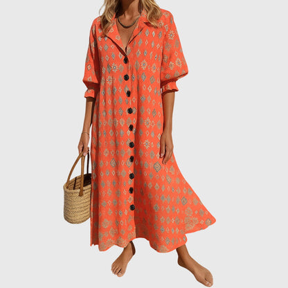 Evangeline | Bohemian Lace Midi Dress