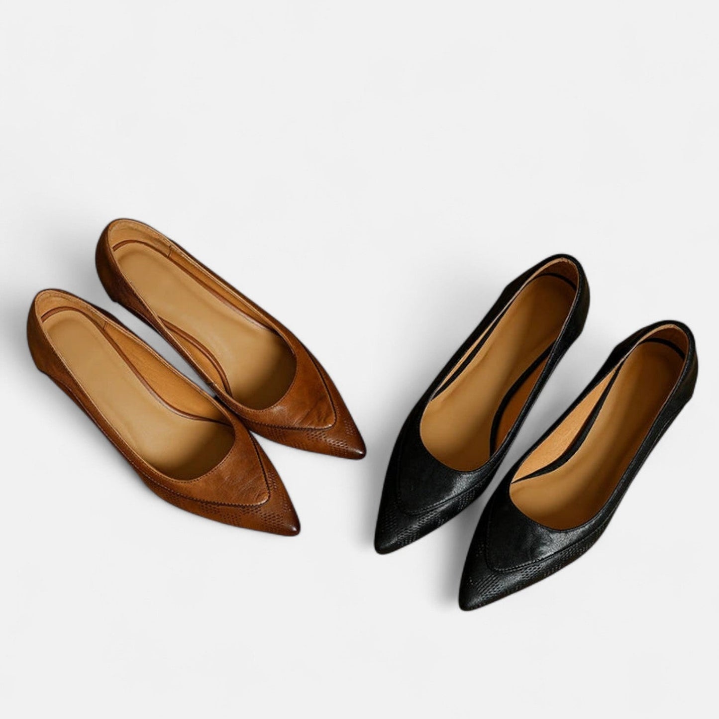 Cordelia | Embossed Leather Pointed Heels