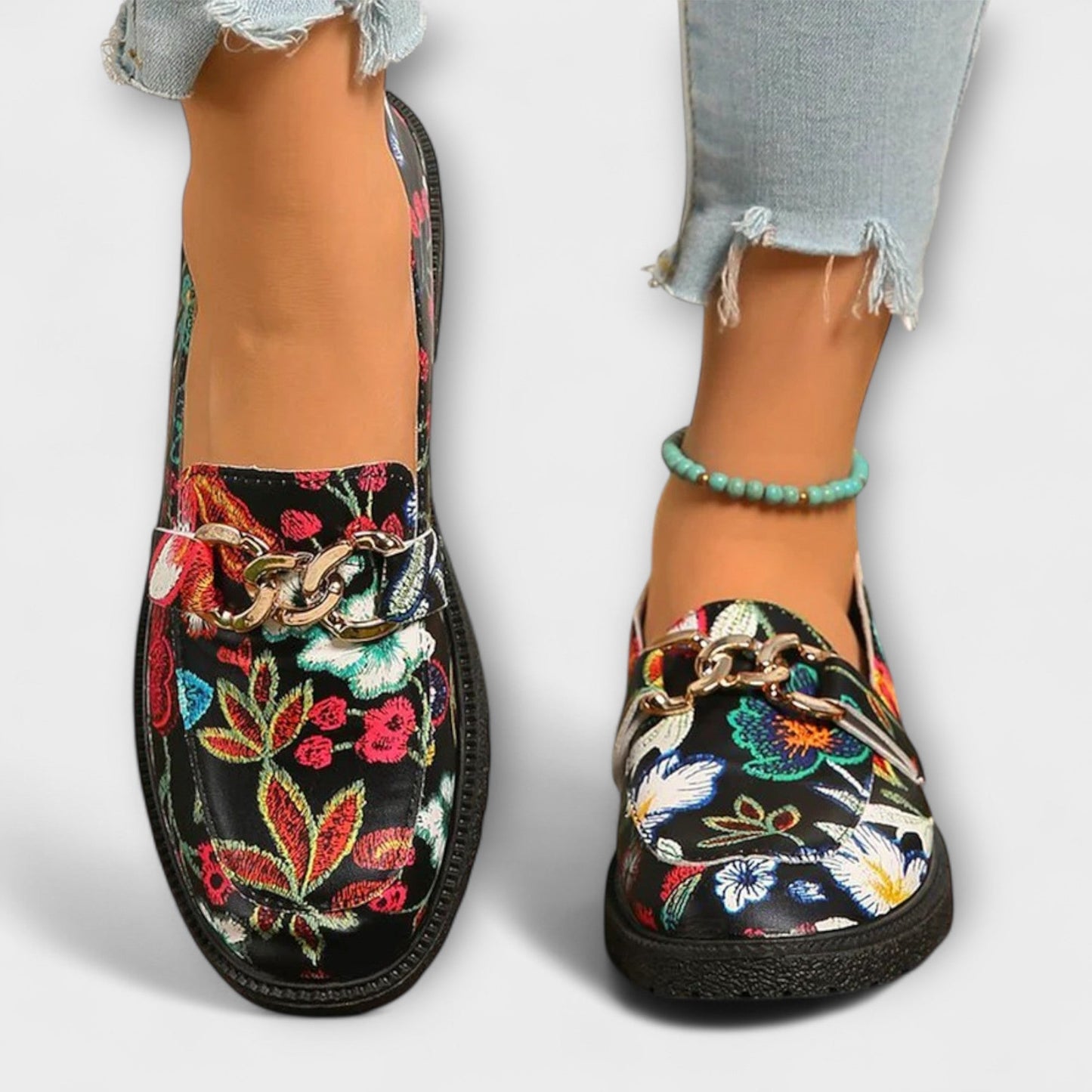 Delphine | Multicolor Floral Loafers
