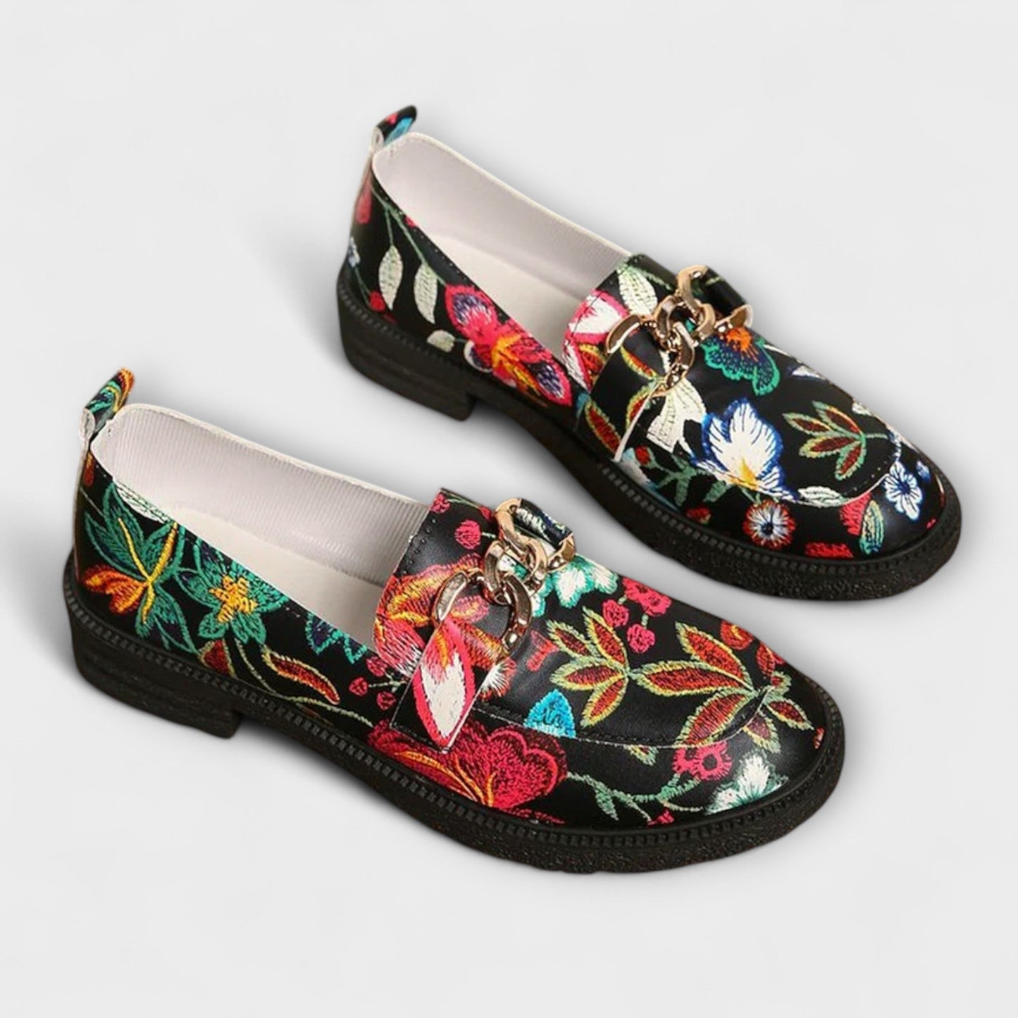 Delphine | Multicolor Floral Loafers