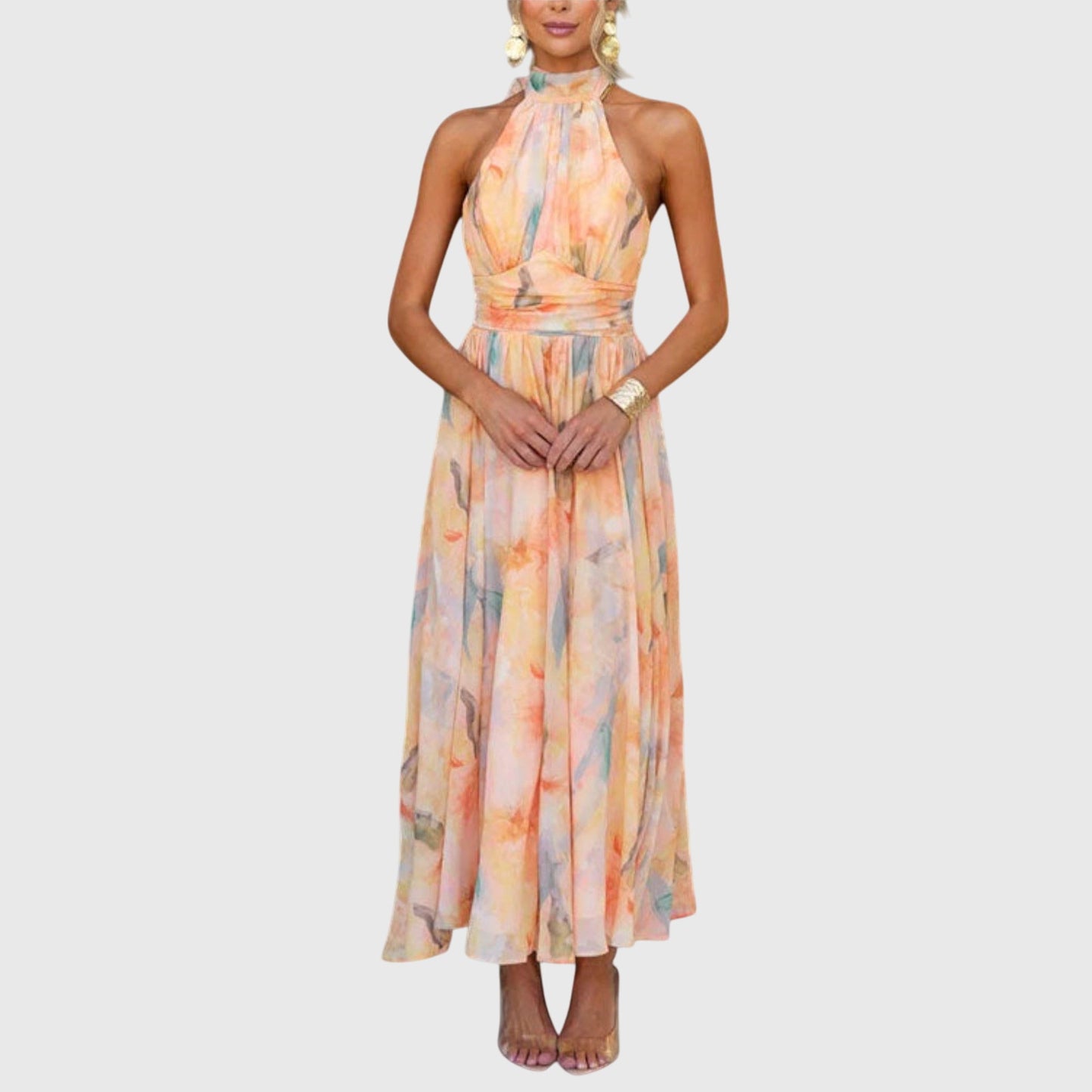 Zara | Halterneck Maxi Dress