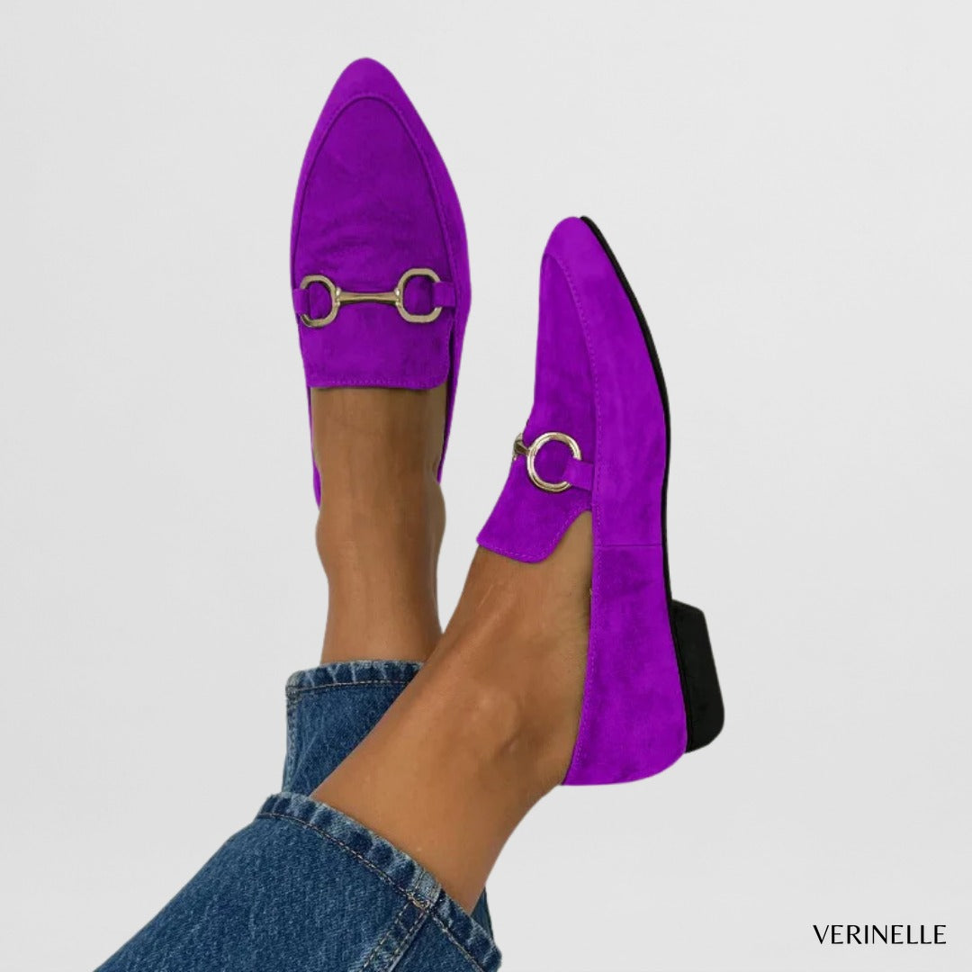 Cora | Colorblock Suede Loafers