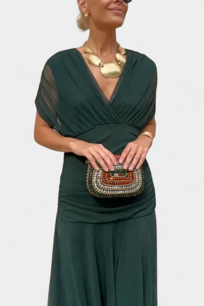 Gabrielle | Pleated Floral Maxi Dress