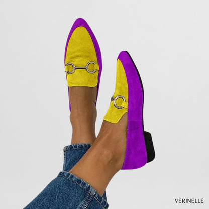 Cora | Colorblock Suede Loafers