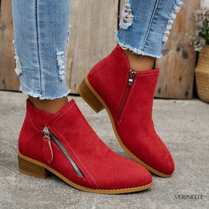 Brooke | Suede Side-Zip Ankle Boots