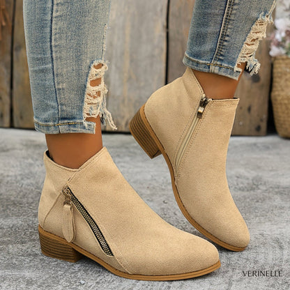 Brooke | Suede Side-Zip Ankle Boots