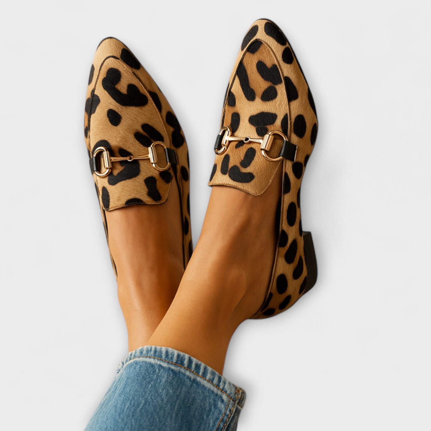 Camille | Pointed Metal-Accent Loafers