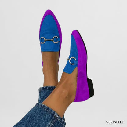 Cora | Colorblock Suede Loafers