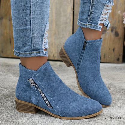 Brooke | Suede Side-Zip Ankle Boots