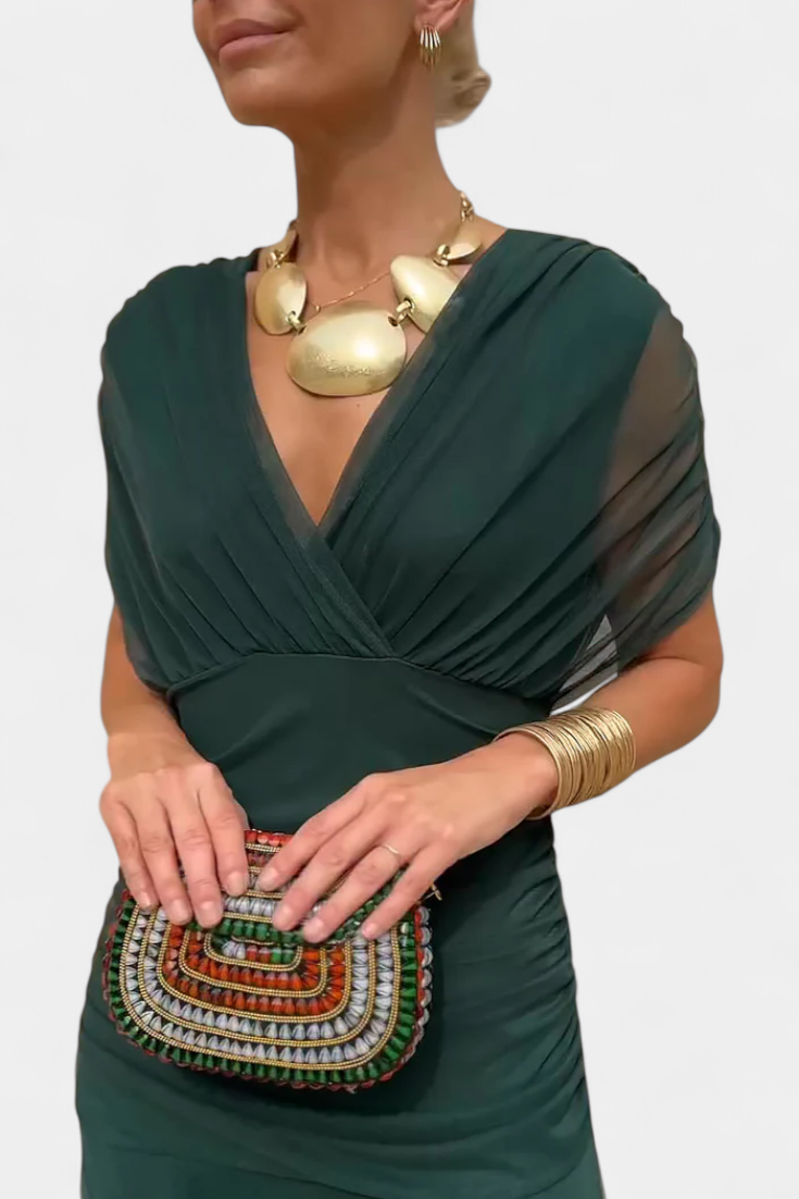 Gabrielle | Pleated Floral Maxi Dress