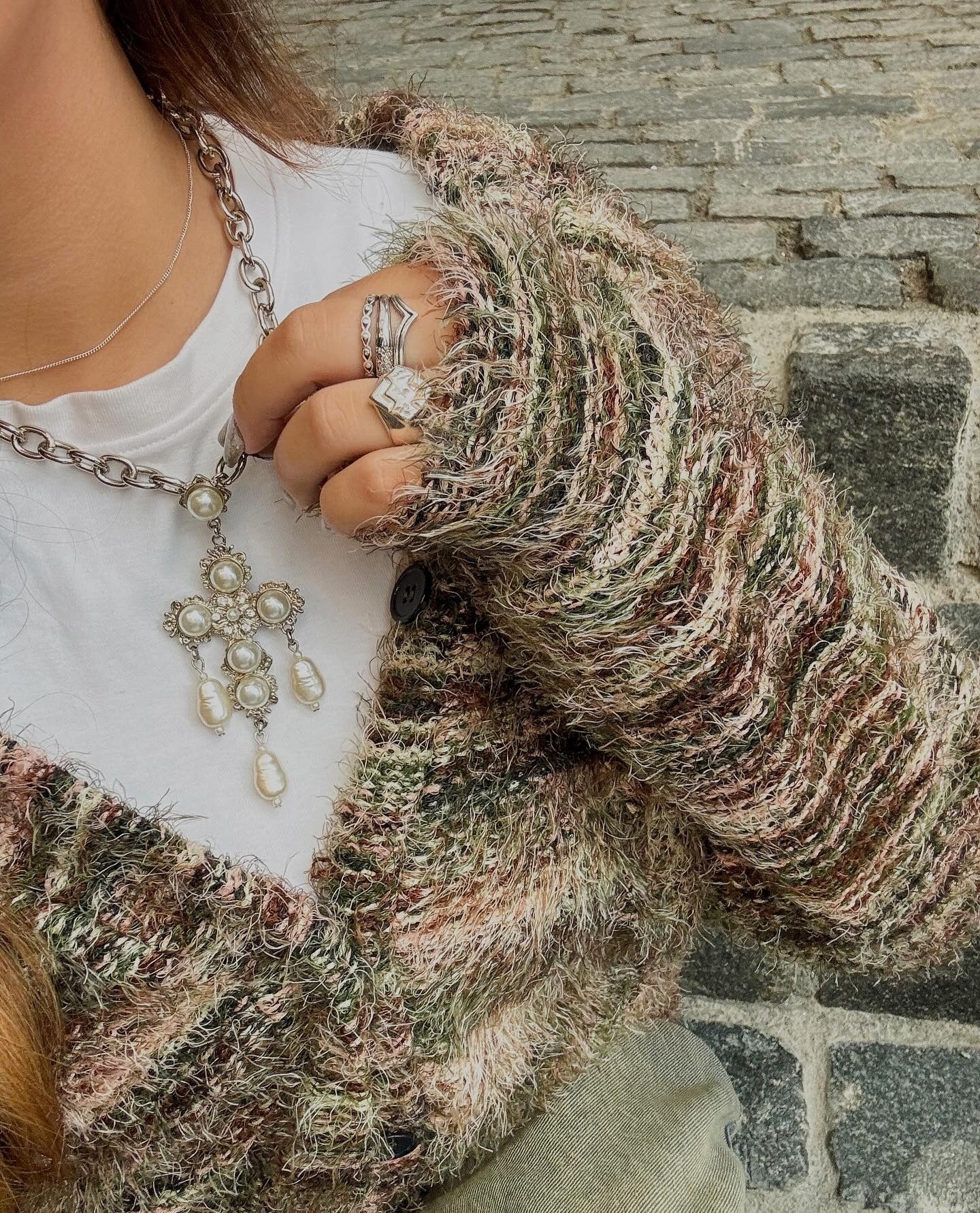 Mireille | Bold-Stitch Cardigan