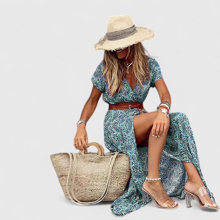 Aurelie | Flowing Boho Maxi Dress